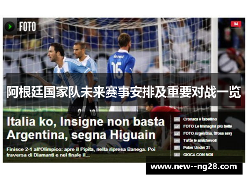 阿根廷国家队未来赛事安排及重要对战一览