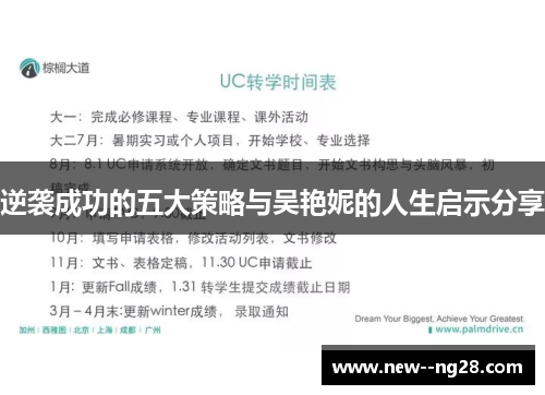 逆袭成功的五大策略与吴艳妮的人生启示分享